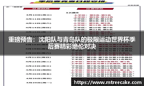 重磅预告：沈阳队与青岛队的极限运动世界杯季后赛精彩绝伦对决